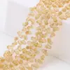 Cuentas Sueltas de Cristal Accesorios para Joyería DIY Cuentas de Vidrio Tallado Forma de Gota de Agua Accesorios para Ropa Color Plateado Agujero Horizontal 5*8mm Gota de Agua