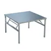 Chapa de Barraca Churrasqueira Autoatendimento Mesa Dobrável de Aço Inoxidável para Barraca de Rua Mesa de Churrasqueira com Tacho Integrado