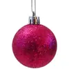 Bolas de Natal em atacado são adequadas para decoração de janelas, enfeites de árvore de Natal, decorações de Natal de plástico metalizado com glitter e decorações pendentes personalizadas.
