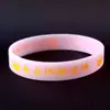 Pulsera Luminosa de Silicona Nam Mok Amitabha al por mayor con el Mantra de Seis Palabras, Pulsera de Amistad Fluorescente con Diseño de Loto Grabado