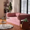 Sofá compressível de tecido retrô para salas pequenas, estilo antigo, dobrável, de dupla utilidade para duas ou três pessoas, cama de sofá preguiçosa modular
