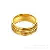 Suministro transfronterizo de nuevo anillo de anillo cruzado no se decolora popular anillo de flor esmerilada cepillada joyería de acero inoxidable para hombre