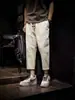 Pantalones Casuales de Seda Helada Estilo Nuevo Verano 2026, Pantalones de Trabajo para Hombre, Pantalones Cropped Holgados Rectos con Cordón, Delgados de Secado Rápido, Estilo de Moda