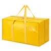 Bolsa de mudança de grande capacidade, bolsa de embalagem de bagagem de armazenamento portátil dobrável, bolsa de armazenamento de roupas domésticas e edredons tecida em PE