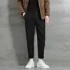 Nova Temporada 2024 Calças Casuais de Negócios Masculinas Slim Fit Estilo Leve Maduro Jovem e Meia-Idade Anti-Rugas Não Precisa Passar Calças Pequenas de Terno