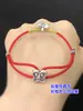 S999 Plata Pura Retro Campana Lazo Separador Cuenta Colgante Cuerda Trenzada a Mano Pulsera Collar Accesorios DIY Hechos a Mano