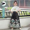 Conjunto de Roupa de Performance Estilo Chinês para Meninas Verão Novo Estilo Chinês Hanfu 2026 Novo Traje Tang Saia Mamian Roupas de Verão para Meninas