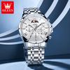 Reloj Multifuncional Marca Oli Shi para Hombre Luminoso Calendario Impermeable 7 Agujas Caja Anillo Personalidad Cuarzo Negocios Reloj de Pulsera para Hombre
