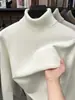 Suéter de punto de invierno estilo Old Money con cuello alto, prenda interior para hombre, cuello alto, suéter interior antibacteriano, camiseta engrosada, ropa para hombre