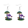 Nuevos Pendientes Acrílicos Europeos y Americanos, Diseño de Hongo Colorido, Modernos y Creativos, Exquisitos Accesorios para Mujer en Stock