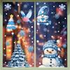 Adesivos de Natal Desenho Animado Criativo Papai Noel Adesivos para Vidro Venda Quente Transfronteiriça Sino Flocos de Neve Boneco de Neve Adesivos Estáticos