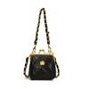 Bolso mini romboidal estilo Chanel 2024, estilo coreano, para niña, con cierre de pinza y bandolera.