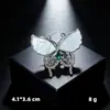 Broche de Concha Imitación Incrustado de Diamantes, Pin de Perla Anti-Exposición, Pin de Broche de Aleación, Accesorios de Ropa al por Mayor, Broche de Mariposa