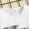 Novo Vestido de Verão Xadrez Duas Peças para Bebês Meninas com Cinto de Laço e Mangas Curtas Saia Evasê