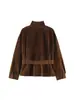 Comercio Exterior Transfronterizo Ropa de Mujer Otoño Nuevo Estilo Europeo Moda Casual de Gama Alta con Cinturón Chaqueta Ropa Exterior 6318257