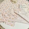 Tela de algodón con estampado digital de oso de postre y flores, ideal para ropa de mujer, vestidos, pantalones cortos tipo mosquito y pijamas infantiles. Manualidades.
