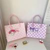 Bolsa Tote de Feltro Grande Capacidade Kulomi Merlot Cão Gui Desenho Animado Fofo Bolsa Tote para Alunos do Ensino Fundamental