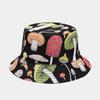 Sombrero de pescador con estampado de setas de colores, nuevo, europeo y americano, para exteriores, para hombre y mujer, plegable, con dibujos animados