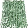 Simulação transfronteiriça da Amazon Wreath de eucalipto folhas de eucalipto artificiais rattan de simulação decoração de festa de casamento homem de rattan