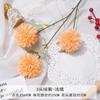 Crisantemo Bola de 3 Cabezas Simulado Flores Artificiales Flores Hechas a Mano para Uso en Bodas Flores de Seda Flores Decorativas Artificiales Venta al por Mayor Arreglo para Bodas Arreglo Floral de Piso