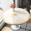 Toalha de Mesa Redonda Impermeável e à Prova de Óleo Sem Lavar Vidro Macio PVC Tapete para Mesa de Jantar Redonda Luxo Leve Alta Qualidade Toalha de Mesa para Mesa de Centro