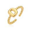 Australia, Europa antigua y Estados Unidos anillo abierto de 26 letras inglesas chapado en cobre simple de oro de 18 quilates anillo joker de nicho femenino