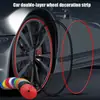 Etiqueta Transfronteiriça Tira Decorativa para Cubo de Roda de Carro Anel de Proteção de Pneu Tira Anticolisão Linha Decorativa Antirrisco Adesivo Suprimentos para Modificação