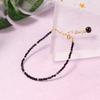 Pulsera Silenciosa de Verano Japonesa y Coreana Simple y Única con Cuentas de Piedra Lunar para Mujer Cobre Chapado en Oro Pulsera de Cristal con Cuentas Redondas
