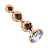 Novo Plug Anal Metálico de Três Bolas Cor Rose Gold para Adultos Masculino e Feminino Suprimentos Eróticos Brinquedo de Masturbação e Sedução Plug Anal