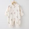 Mameluco de Algodón Puro para Bebé 0-12 Meses para Hombre y Mujer, Mamelucos de Manga para Bebé, Ropa para Recién Nacido, Ropa Larga, Pijama, Estampado de Luna Llena