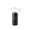 Lámpara de Mesa Portátil Recargable Danish Trip Carrara para Sala de Estar, Dormitorio, Mesita de Noche, Mármol, Iluminación de Ambiente de Alta Gama