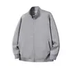 Otoño 330g Algodón de Isla Rígido y Adelgazante Hombro Raglán Cuello Alto Sudadera con Capucha Unisex Chaqueta con Cremallera Ropa de Equipo Impresión