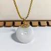 Bússola de Oito Tesouros Giratória Suéter Rosa com Diamantes Vermelhos e Brancos Colar Live do TikTok Acessórios de Colar Transfronteiriços Amazon