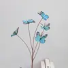 Flor artificial 5 cabeças borboleta arranjo de flores para jardim externo adereços de fotografia sala de estar casa floral suave material de flores para salão de casamento