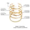 Pulseira Europeia e Americana Transfronteiriça Boêmia Minimalista Corrente de Metal Feminina Terno 5 Corrente Multicamadas Pulseira Simples