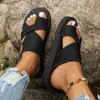 Sandalias planas sin cordones estilo nuevo 2025, chanclas cómodas de punta abierta, estilo romano de verano al por mayor, en stock, sandalias de playa ligeras