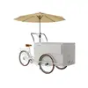Carrito de Café Móvil, Carrito de Ventas Multifuncional, Decoración, Puesto de Monta Inversa, Triciclo Exterior de Té con Leche y Helado