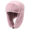 Chapéu grande de orelhas quentes, à prova de vento, para frio ao ar livre 2026 Chapéu Lei Feng, chapéu de inverno para homens e mulheres, moderno e casual, pelo de coelho