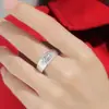 Anillo de Moissanita para Hombre Plata de Ley S925 Chapado en Platino No se Desvanece en Stock Anillo al por Mayor Lujo Ligero de Gama Alta