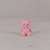 Nuevos Mini Adornos de Animales Caricatura Estéreo Color Sólido Oso Accesorios DIY Venta al por Mayor Estéreo Color Sólido Oso Sentado Accesorios