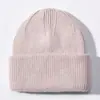 Nuevo Gorro de Punto Cálido para Otoño e Invierno Color Sólido Cachemir Cortavientos y Resistente al Frío Lana Gorro Fabricante Venta Directa Gorro Logo Producción