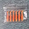 Gusano suave de cola de pez suave 6.5cm 2.3g 6pcs señuelo material TPR cebo cebo artificial cebo suave biónico