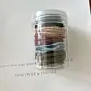 Gomas para el Cabello Básicas de Colores Macaron en un Frasco, Bandas Elásticas Modernas y Versátiles para Atar el Cabello, Mayoreo