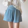 Shorts para mulheres grávidas All-match Summer Novo Emagrecimento de cintura alta Casual Perna larga Três pontos Esportes Calças abdominais curtas Calças para mulheres grávidas