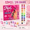 Pluma de Arte para Uñas Doble Punta Doble Color para Diseño de Uñas DIY Impermeable de Secado Rápido, Punteado y Delineado