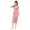 Versión Joven Modernizada del Cheongsam 2026 Vestido de Largo Medio Fresco y Elegante para el Día a Día Estilo Japonés y Coreano Patrón de Cerezas