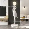 Decoração de Casa Luxo Figura de Menina Escultura Decoração Luz Led