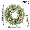 Guirlanda de Primavera Guirlanda de Flores Silvestres do Texas Guirlanda de Porta da Frente Ornamento Decoração de Casa Plantas Artificiais Guirlanda de Primavera