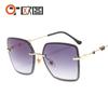 L9105 gafas de sol de cristal con color incrustado sin montura caja decorativa de corazón de un solo disparo gafas de sol modernas para mujer para la vida
