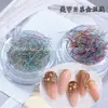 Nuevo arte de uñas estilo japonés hilo dorado y plateado, hilo fino con purpurina, malla de hilo multicolor versátil, material de hilo dorado y plateado de 14 colores